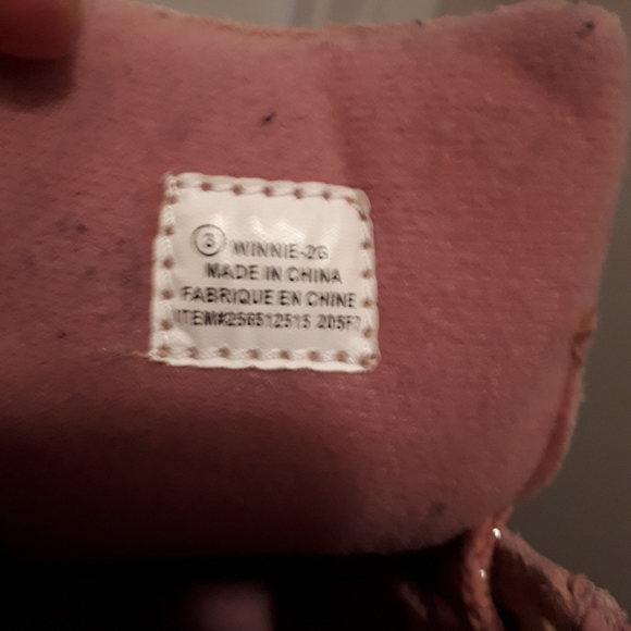 Pink suede combat boots - Picture 3 of 4